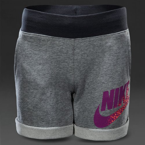Nike Sportswear Novelty Knit Shorts Dark Grey Heather / Anthracite / Pink Power for Girls